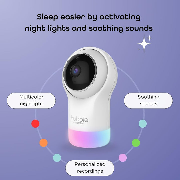 Hubble Connected Nursery Pal Glow, 5-in-1 Smart HD Baby Monitor with Night Light Retail $26.00
