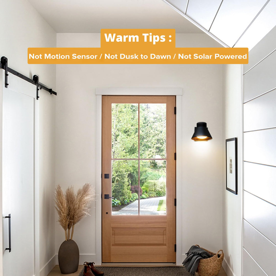 UME 2 Pack LED Outdoor Wall Light Fixtures, Black Front Porch Lights Wall Mount Lighting, Exterior Waterproof Wall Lantern Light Fixture Anti-Rust Farmhouse Wall Sconce for Patio, Doorway, Garage Retail $39.99