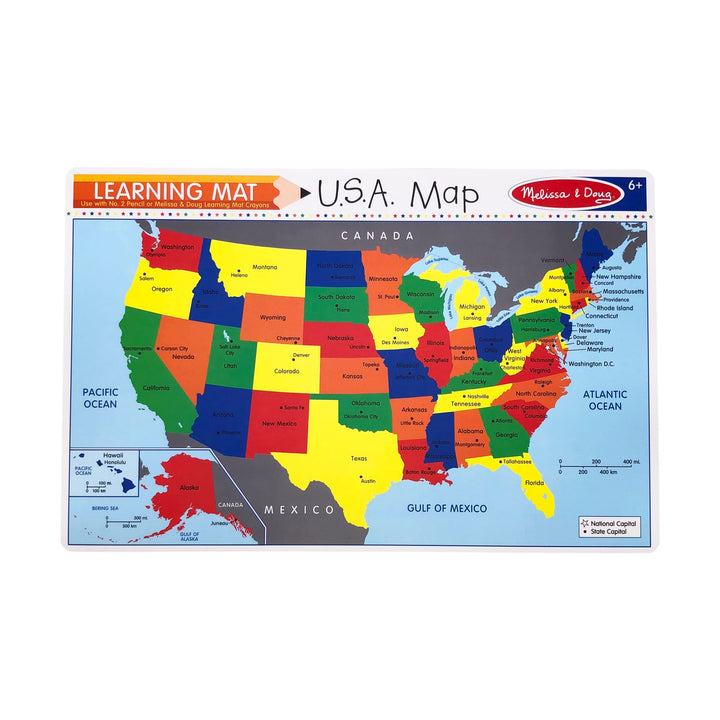 Melissa & Doug The United States Write A Mat, 1 EA Retail $5.00