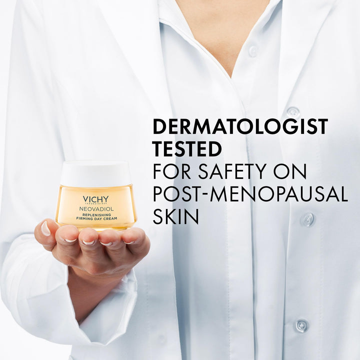 VICHY Neovadiol Replenishing Firming Day Cream for Peri-Menopause Skin, Anti-Aging Face Moisturizer for Mature Skin with Niacinamide, Omegas 3-6-9, Firming Face Cream for Post-Menopausal Women