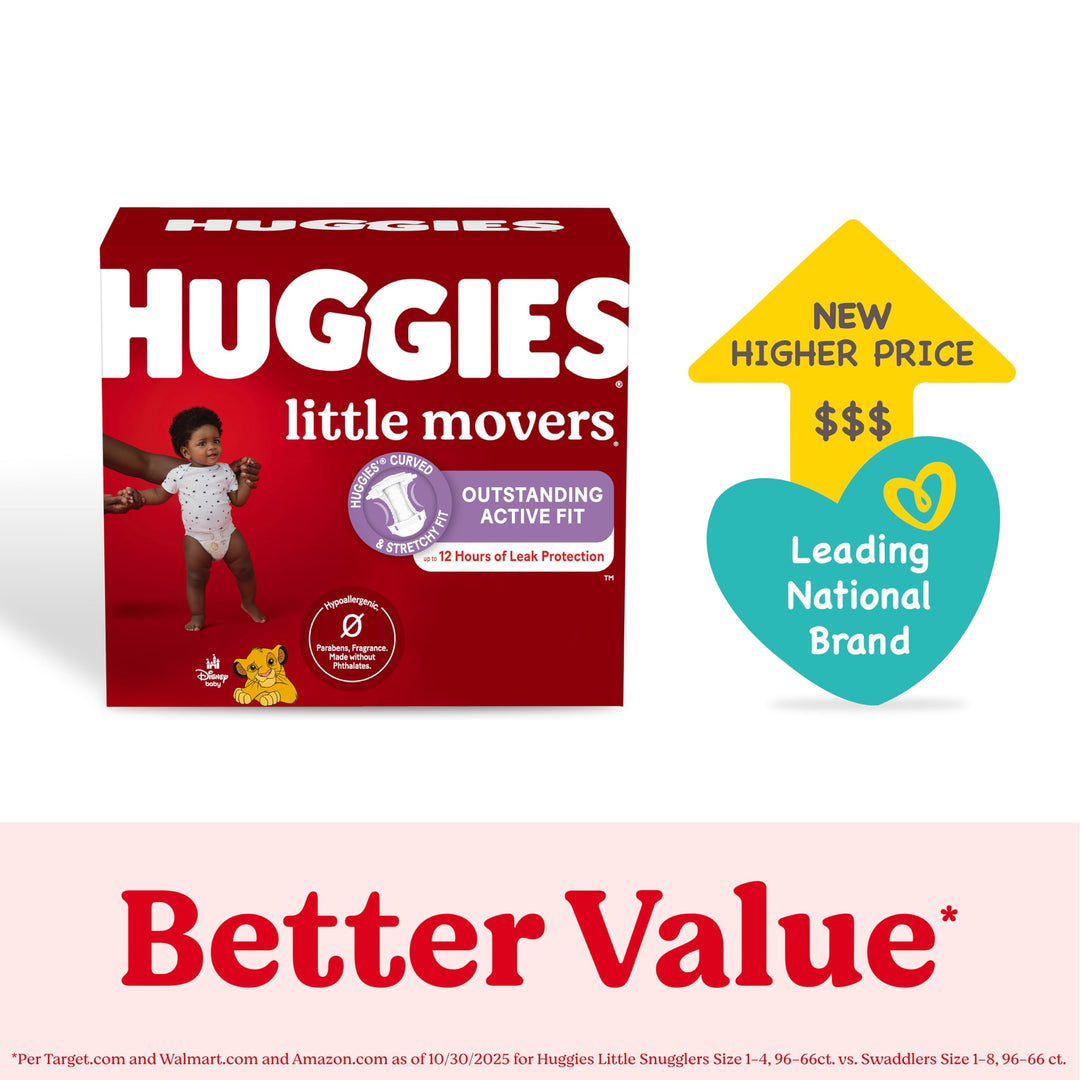 Huggies Size 7 Diapers, Little Movers Baby Diapers, Size 7 (41+ lbs), 42 Count, Packaging May Vary