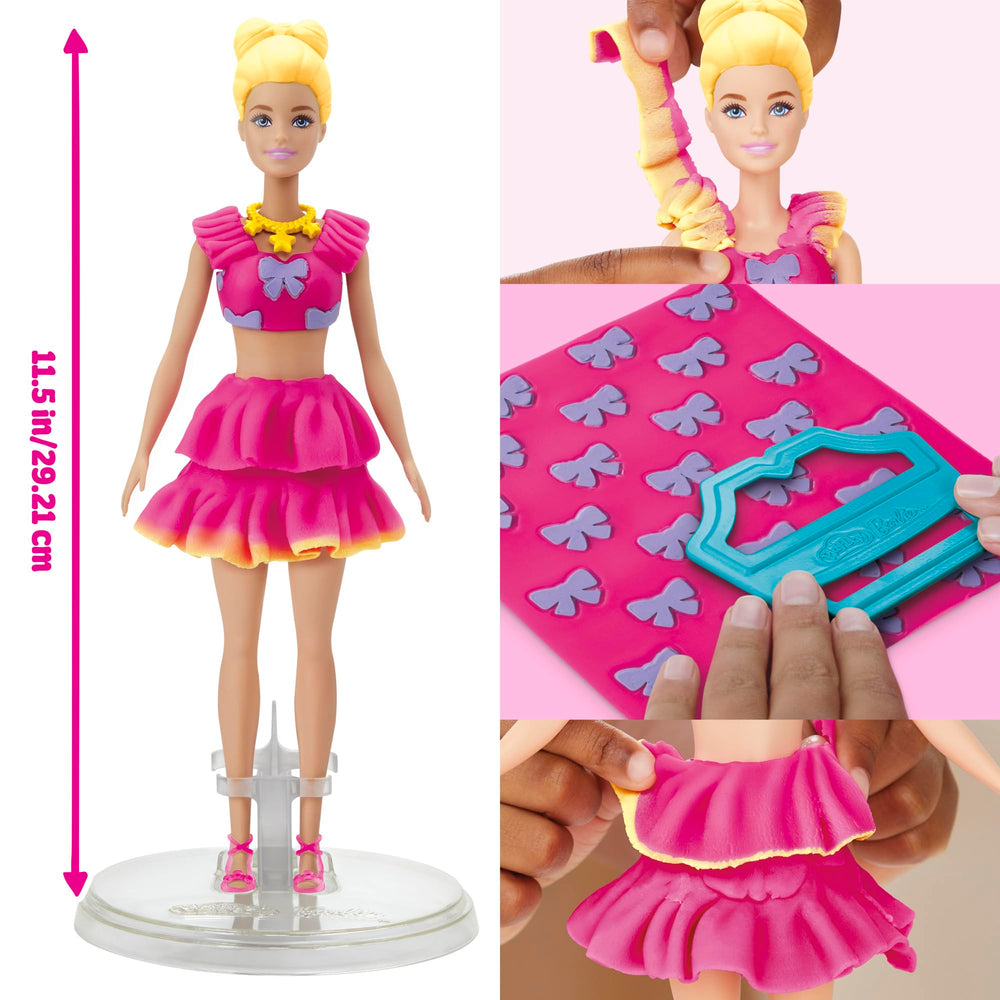Play-Doh Barbie Ruffles and Bows Set, Make Doll Clothes with Modeling Compound & 9 Fashion Accessories, Arts & Crafts for Girls & Boys 5+ Retail $19.99