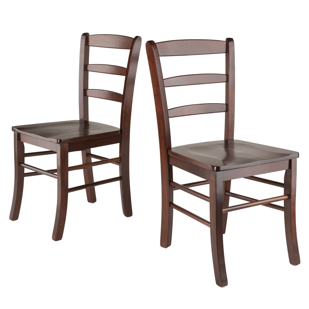 Winsome Benjamin Ladder Back Chair, Walnut, Set of 2 Retail $287.18