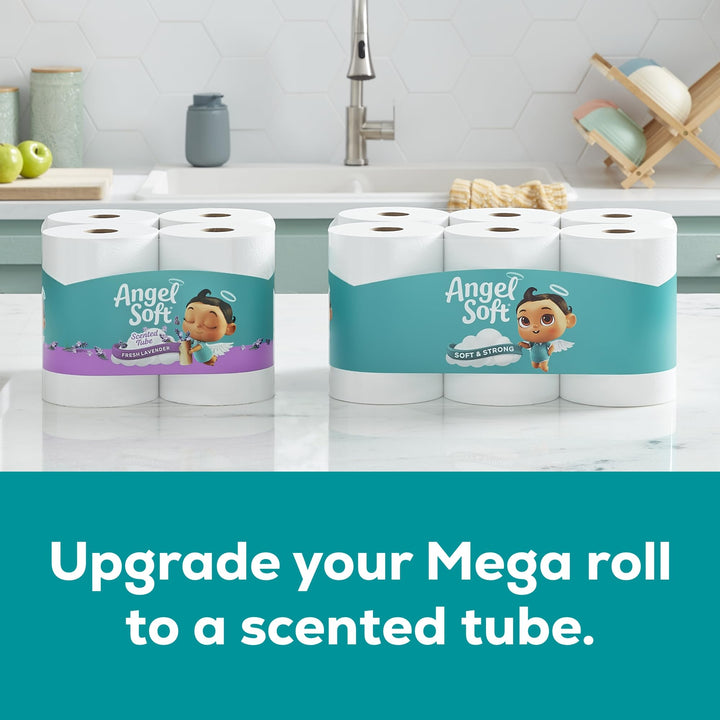 Angel Soft Toilet Paper, 4 Mega Rolls = 16 Regular Rolls, Soft and Strong Toilet Tissue Retail $3.99