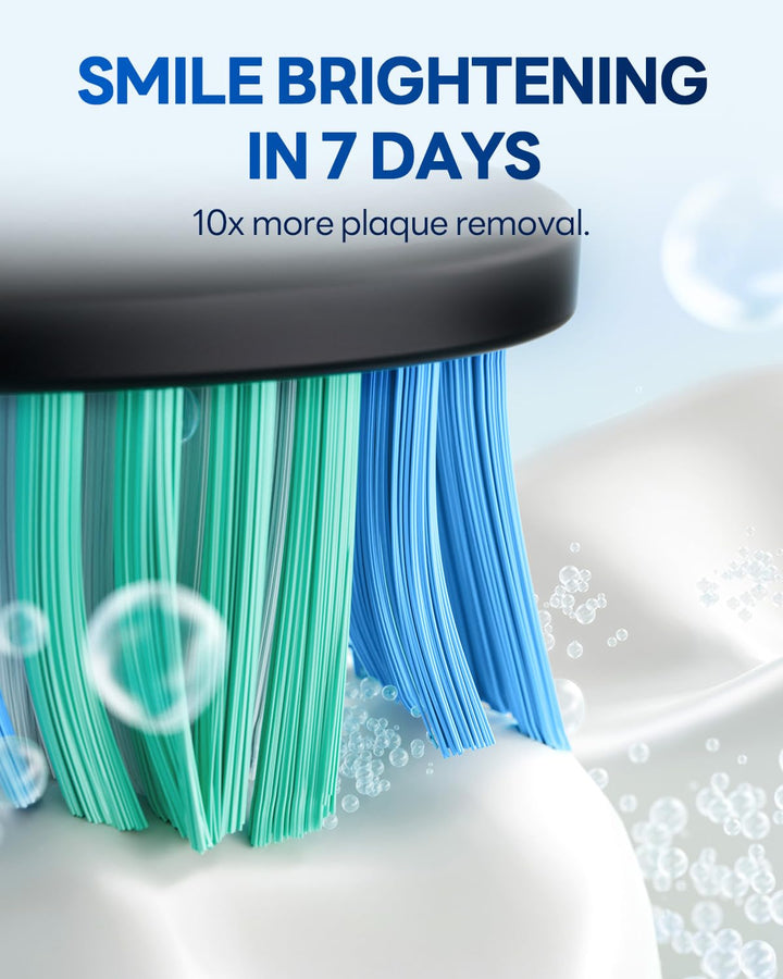 Bymore Electric Toothbrush for Adults, Sonic Rechargeable Toothbrush with 8 Brush Heads, 330-Day Battery, 5 Cleaning Modes & 2-Min Timer, Travel-Friendly Ultra Clean Design Ã¢â‚¬â€œ Black