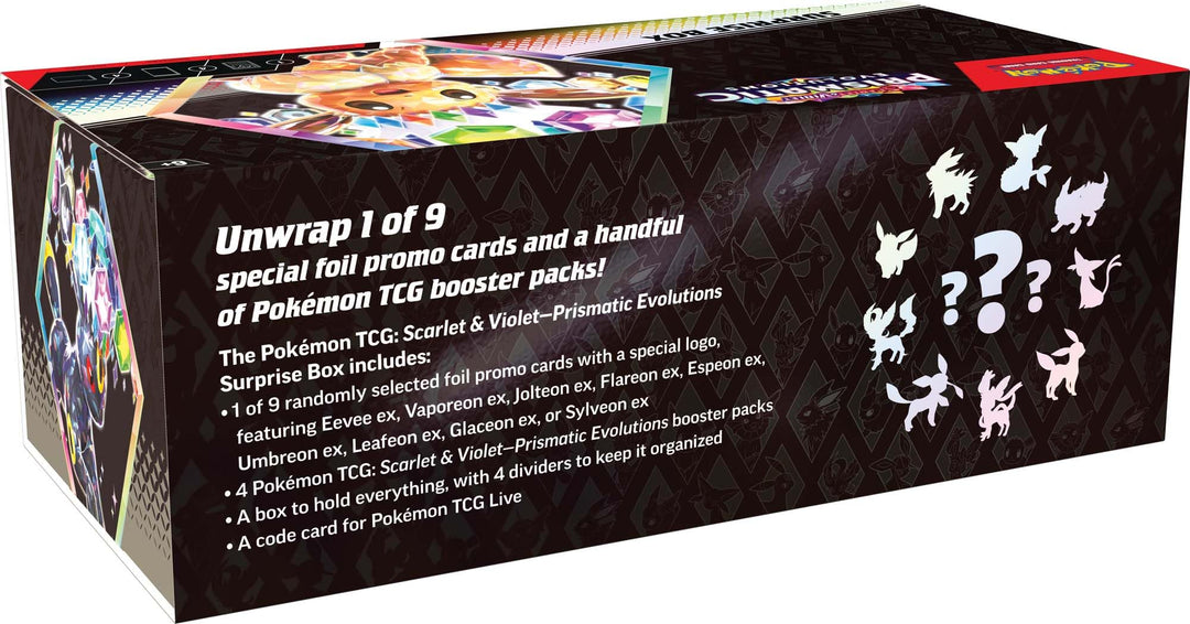 Pokemon TCG Scarlet & Violet 8.5 Prismatic Evolutions Surprise Box Retail $65.99
