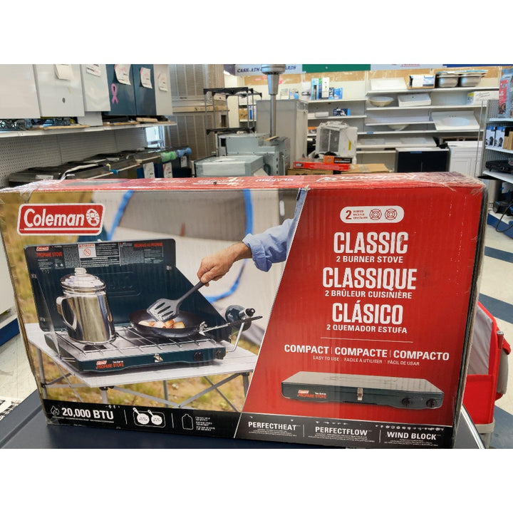 Coleman Gas Camping Stove | Classic Propane Stove, 2 Burner, 4.1 x 21.9 x 13.7 Inches