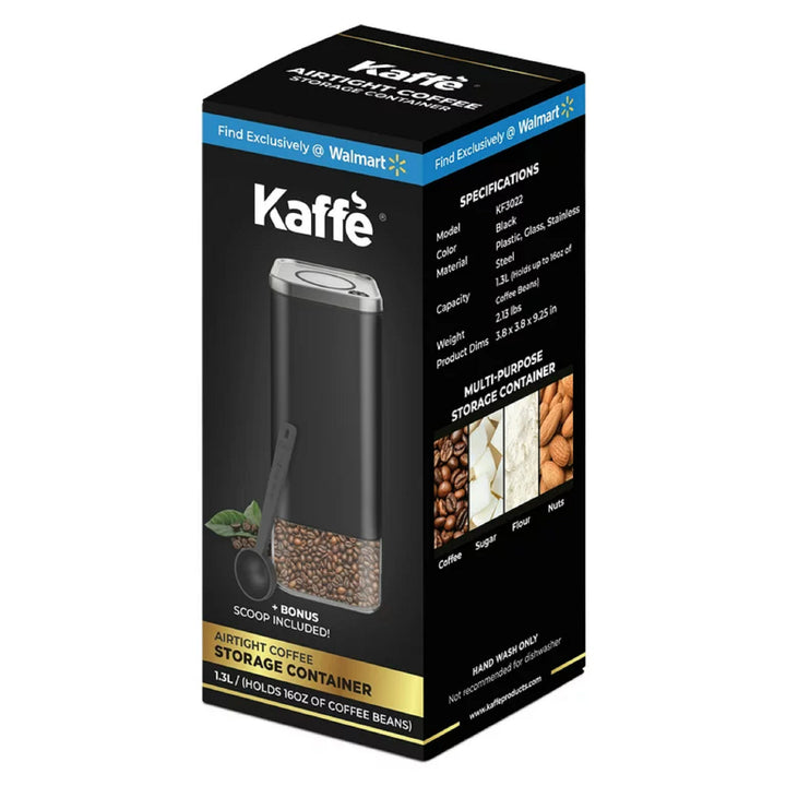 Kaffe 16 Oz Storage Container Coffee Canister with Airtight Lid BPA Free Stainless Steel