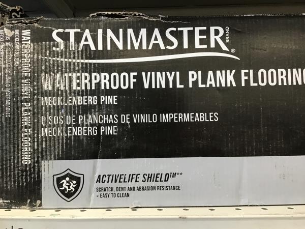 Stainmaster Waterproof Vinyl Plank Flooring - Mecklenburg Pine, Stain Resistant, 6 mm Thickness, 12 mil Wear Layer Retail $45.00