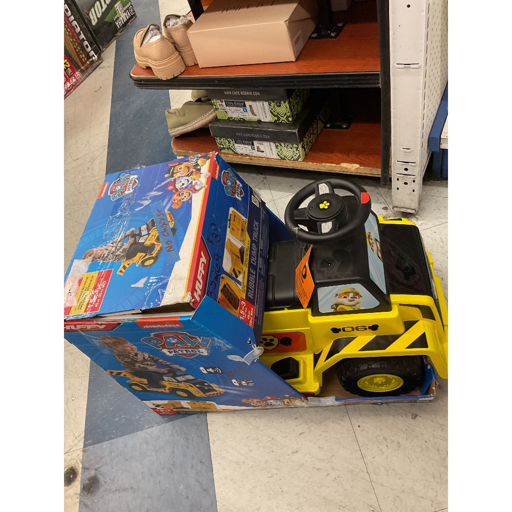 Huffy Paw Patrol Rubble Dump Truck Ride-On Toy, Yellow