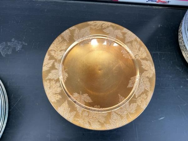 Gold Leaf Charger Plate - Elegant Tableware Retail $7.50