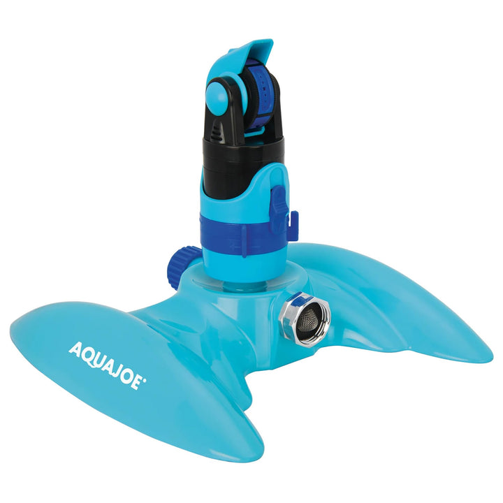 Aqua Joe AJ-MSSBM 4-Pattern Sprinkler with 360-Degree Rotation and Metal Base, Up to 3,740-Square-Foot Coverage