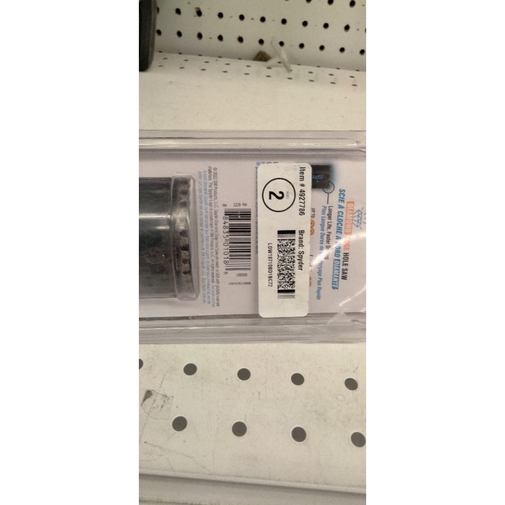 Spyder 2-1/2" Diamond Edge Non-Arbored Hole Saw 600861