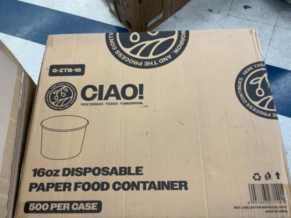 Ciao! 16oz Disposable Paper Food Container - 500 Per Case Retail $80.00