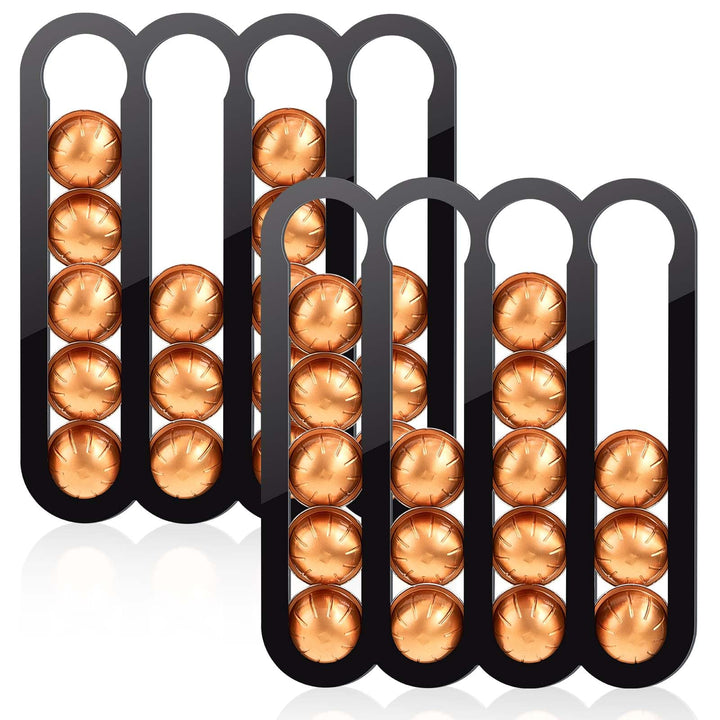Beeveer 2 Pcs Home Magnetic Coffee Pod Holder for Capsules Coffee Magnetic Capsule Organizer Kitchen Capsule Organizer Suitable to be Mounted on the Fridge Walls or Under Cabinets