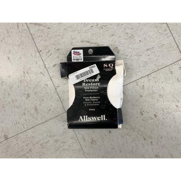 Allswell Dream Restore Silk Pillow Protector - Pure Mulberry Silk, Smooth, Gentle, Breathable, Ivory Retail $14.00