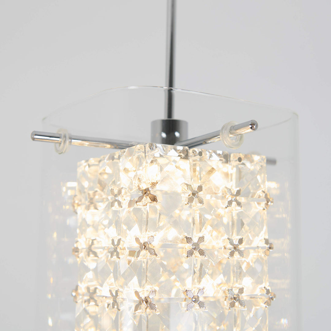 Artika Bubble Cube Pendant Light, 4, Chrome