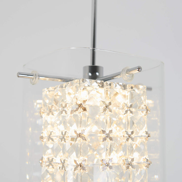 Artika Bubble Cube Pendant Light, 4, Chrome