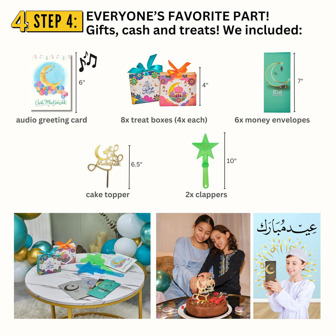 Eid Decorations JUMBO Set + Ramadan Decor and Activities, Eid Gifts for Kids, Teens and Families, Stickers, Lights, Balloons & More! ???? ??? ?????? Retail $49.00