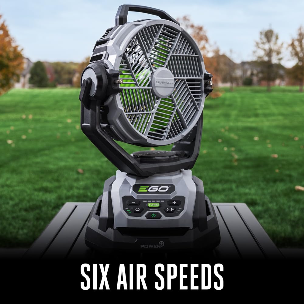 EGO POWER+ Portable Misting Fan, Compact, Outdoor Electric 10" 6 Speed Fan, Battery and Charger Not Included - FN1000