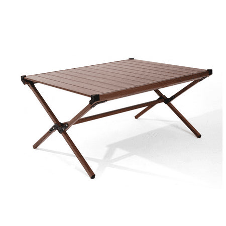 Ozark Trail Aluminum Roll-Top Camping Table  Dark Brown Retail $33.66