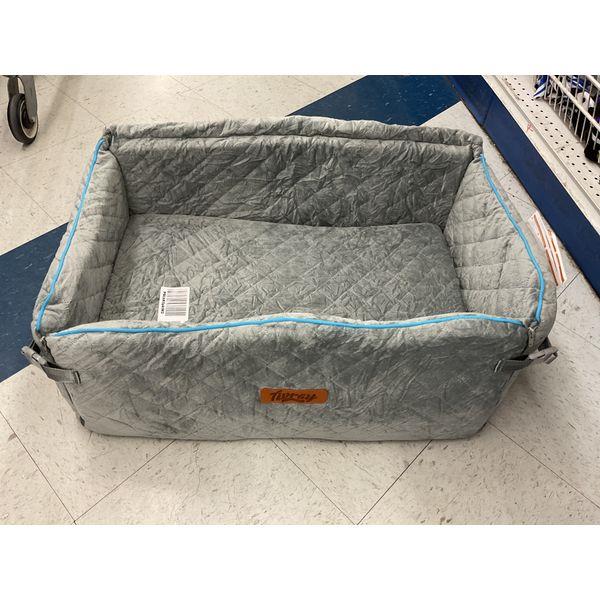 Thurley Dog Bed - Quilted Gray, Bolstered Sides, Plush Comfort Retail $60.00