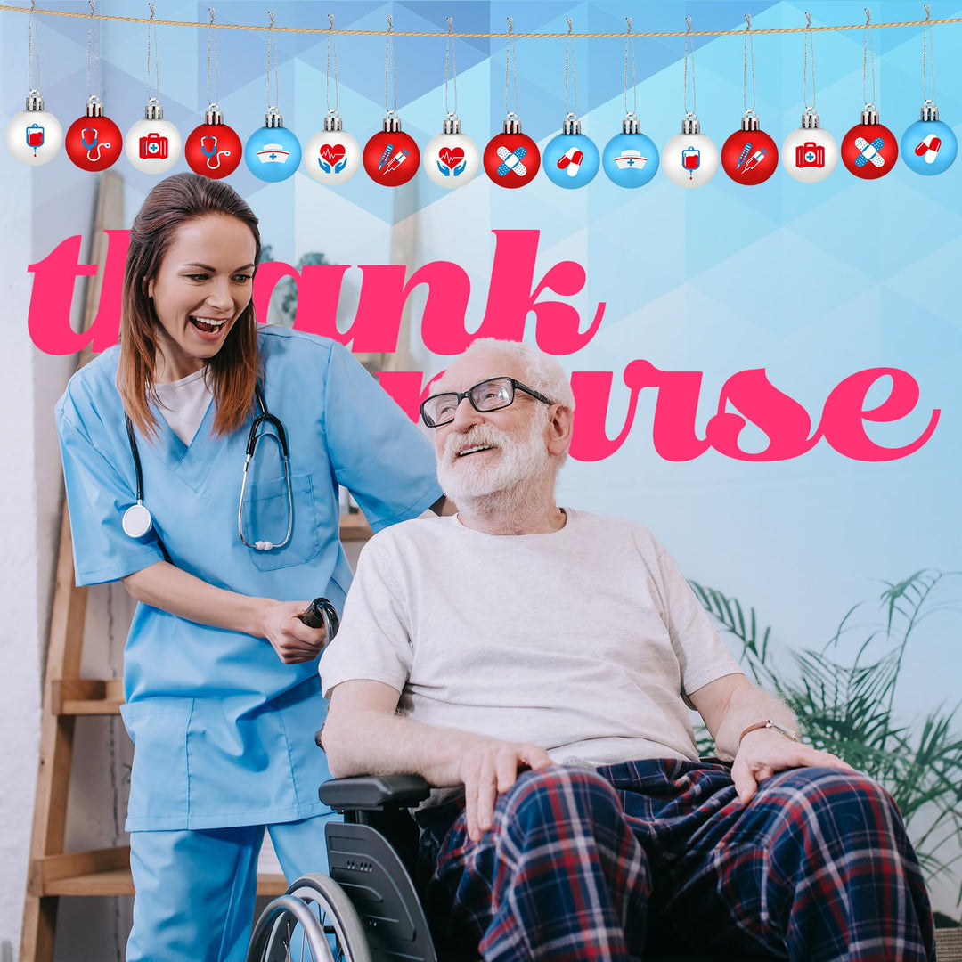 Sumind 32 Pcs 4th of July & Mardi Gras Hanging Ball Ornaments, Plastic, Patriotic & Festive Mardi Gras, Green, Purple, Gold, Nurse Style, Home & Holiday Decoration