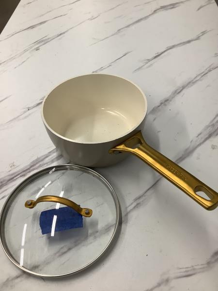 GreenPan Premiere Saucepan - 2 Qt - Gold Handle Retail $45.00
