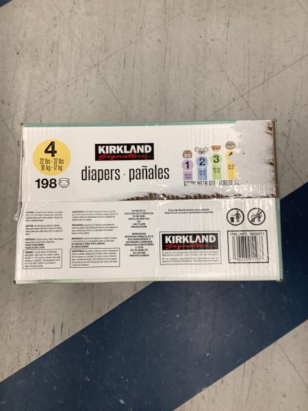 Kirkland Signature Unisex Stage 4 Diapers 198 Count Retail $69.99
