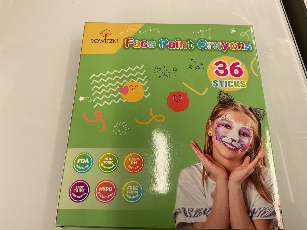 Bowitzki Face Paint Crayons 36 Jumbo Body Painting Marker Sticks