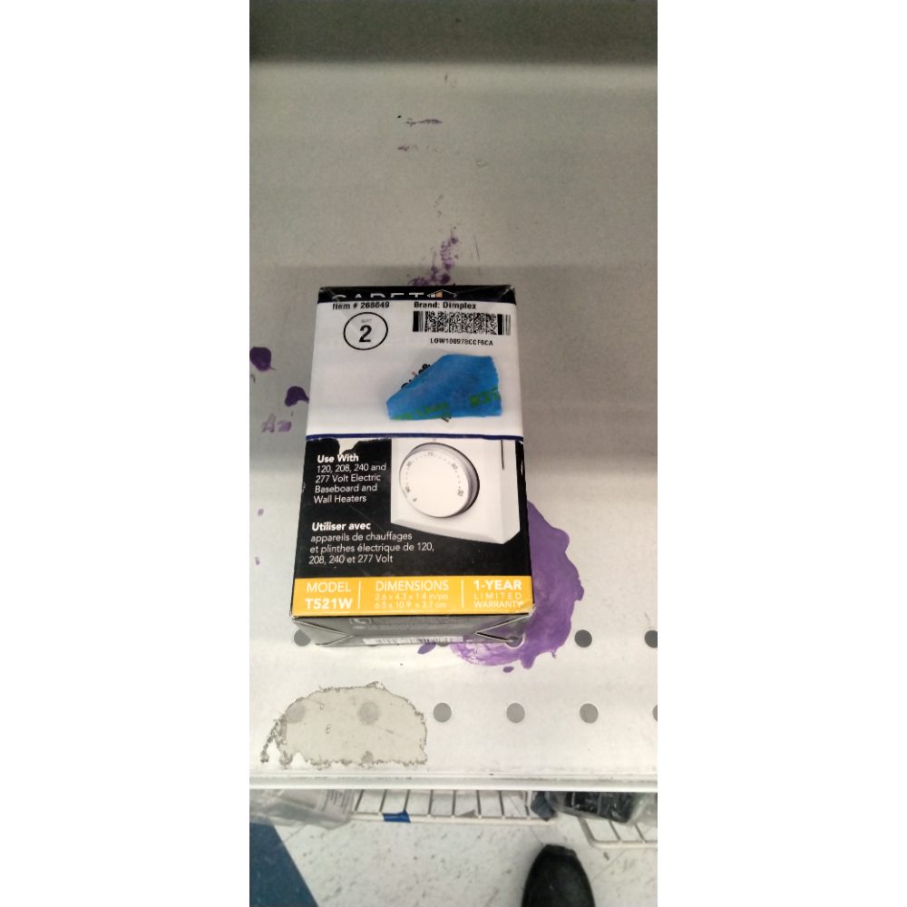 Cadet T521-W 5280W T-Stat Single Pole Wht