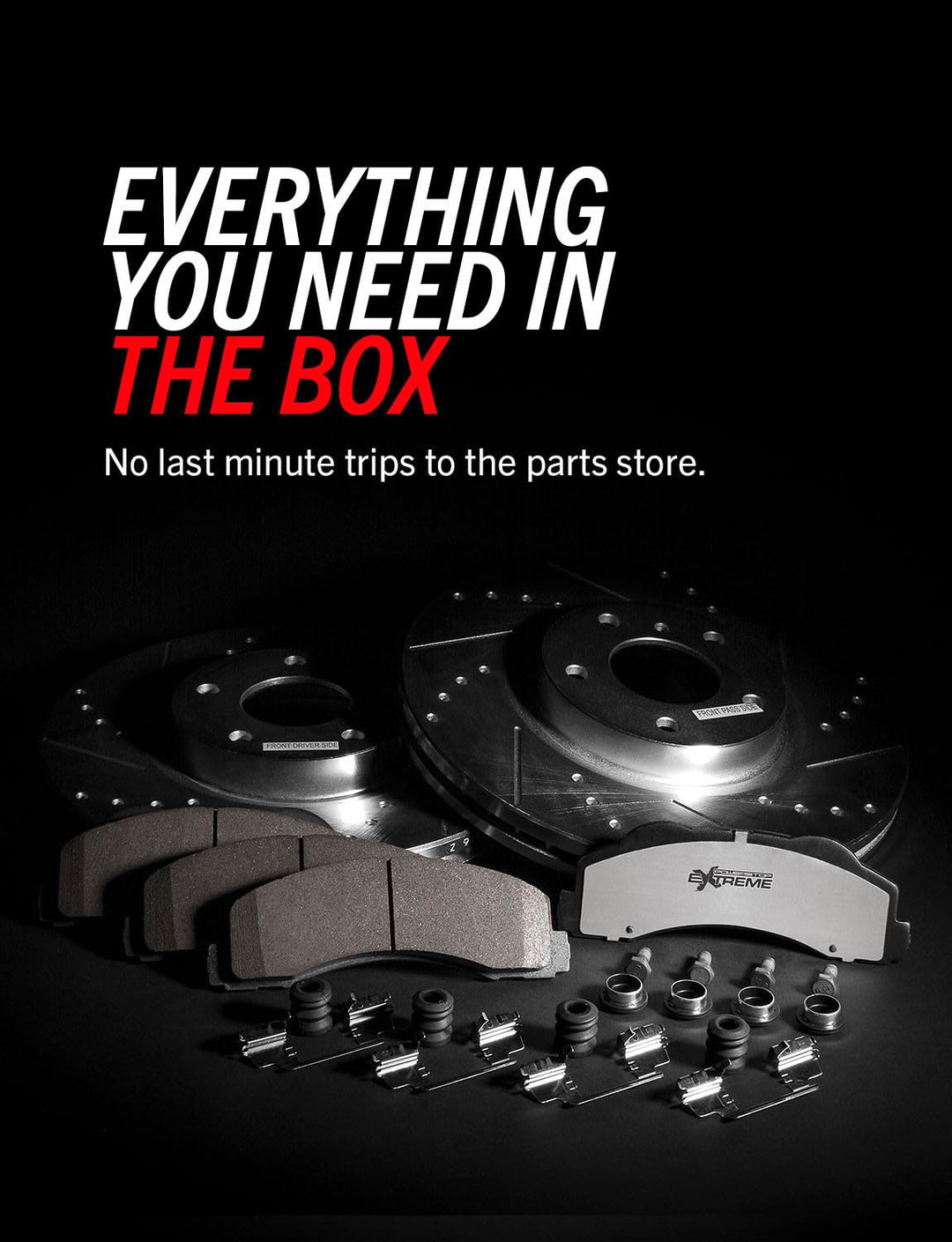 Power Stop Brake Kit For 2010-2022 Lexus GX460, 2010-2023 Toyota 4Runner - Front and Rear Z36 Truck & Tow, Drilled and Slotted Brake Rotors, and Carbon Fiber Ceramic Brake Pads Replacement, K5874-36