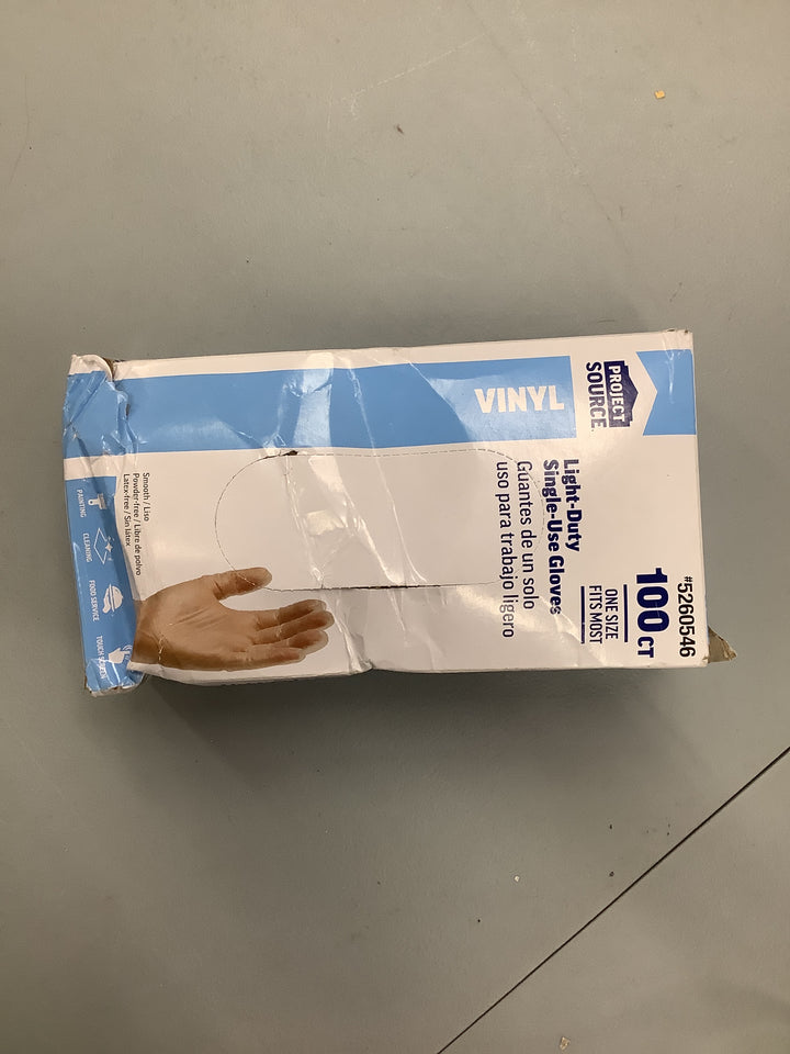 PS 100-CT DISPOSABLE VINYL GLOVE