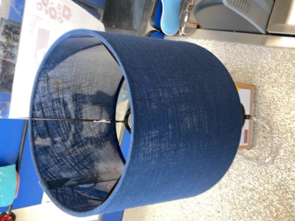 Simple Designs - Home Decor - Table Lamp, Small, Navy Blue Fabric Shade Retail $25.00