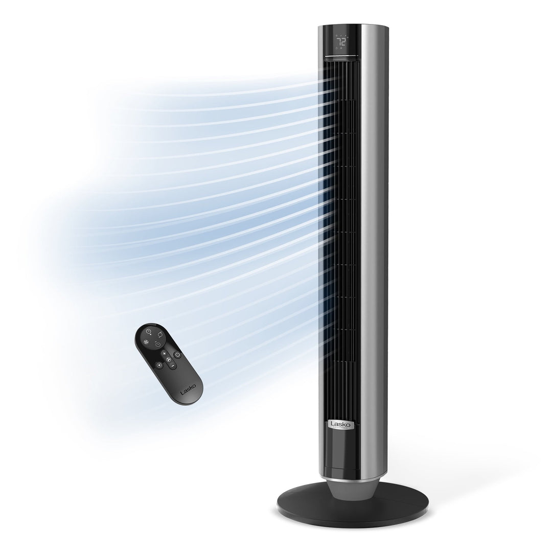 Lasko 40â€ WhisperForce DC Technology Tower Fan  29 Ft/s Airflow  Remote  Black  TDC401  New