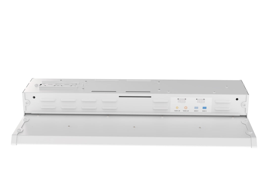 Lithonia Lighting I-Beam LED High Bay Light, Ceiling Lighting Fixture, Adjustable 12000/16000 Lumens, Selectable 4000K/5000K, LED Work Light, MVOLT 120-277V (IBE ALO21 MVOLT SWW9 80CRI DWH)