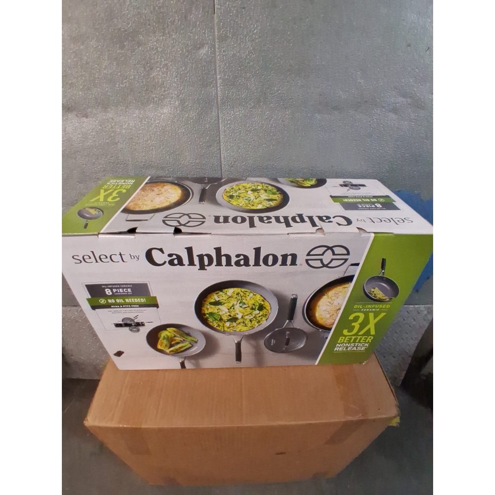 Select by Calphalon™ Oil-Infused Ceramic Nonstick 8-Piece Cookware Set PFOA/PTFE Free Retail $211.00