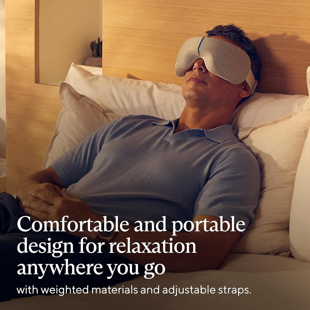 TheraGun Therabody SmartGoggles (1st Generation) Heated Eye Mask, Blackout Sleep Mask & Temple Massage for Personalized Relaxation, Headache Relief
