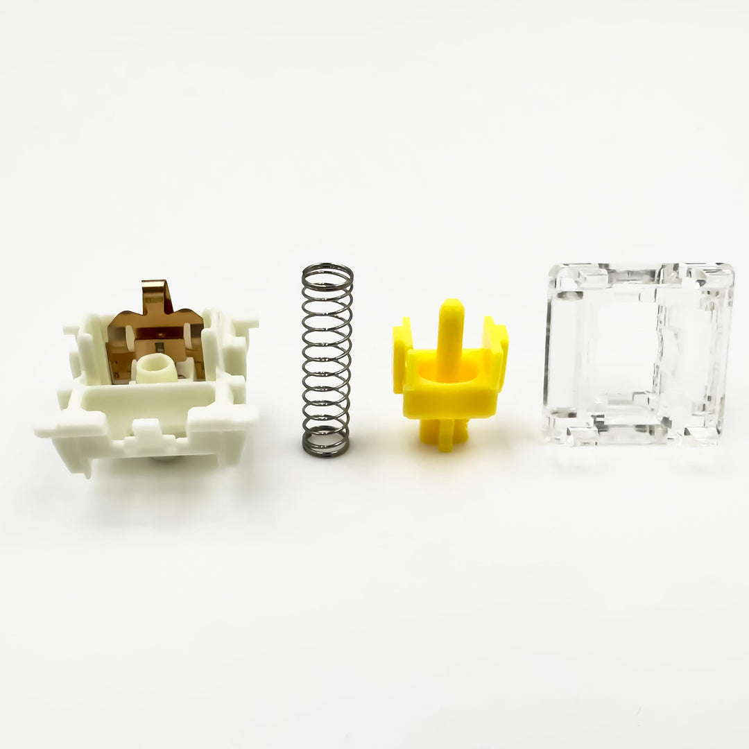 Gateron G Pro 3.0 Yellow Switches for Mechanical Keyboard,3-Pin 50gf Linear/Pre-Lubed/Pin-Enhanced Switches(72pcs,Yellow,3-Pin)