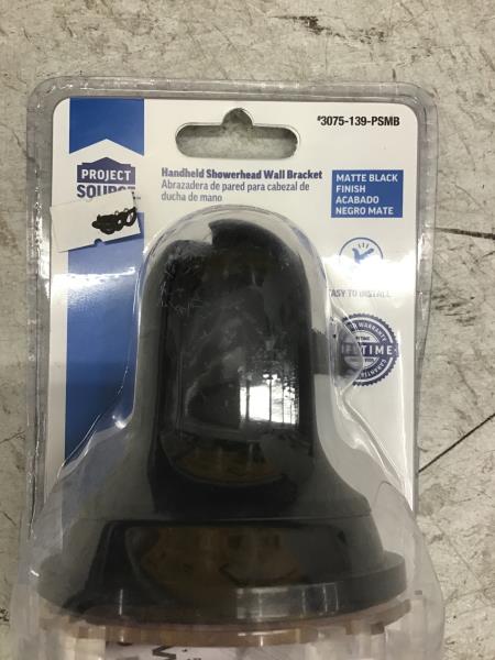 Project Source Handheld Showerhead Wall Bracket - Matte Black Finish Retail $10.00