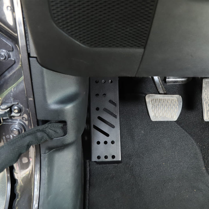 RT-TCZ Dead Pedal Brake Shoes Solid Steel Left Side Foot Rest Kick Panel Accessories for Jeep Wrangler JL Gladiator JT 2018 2019 2020 2021 2022 2023