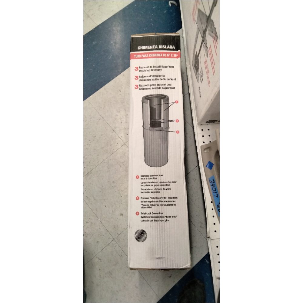 Selkirk 6 SuperVent 6" x 36" Chimney Pipe JSC6SA3