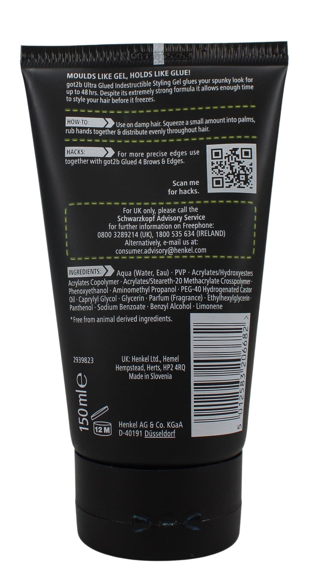 Got2b Ultra Glued Invincible Styling Hair Gel, 6 Ounce