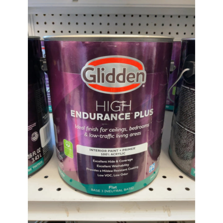 Glidden High Endurance Plus Interior Flat Medium Base Paint, 1 Gallon