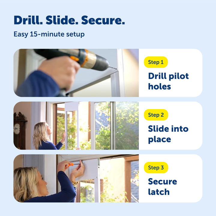 PetSafe Sliding Glass Pet Door - No-Cut DIY Install Doggy Door for Renters - Aluminum Frame - Adjustable Height 75 7/8" to 81" - Ideal for Extra Large Dogs Up to 220 lb - White