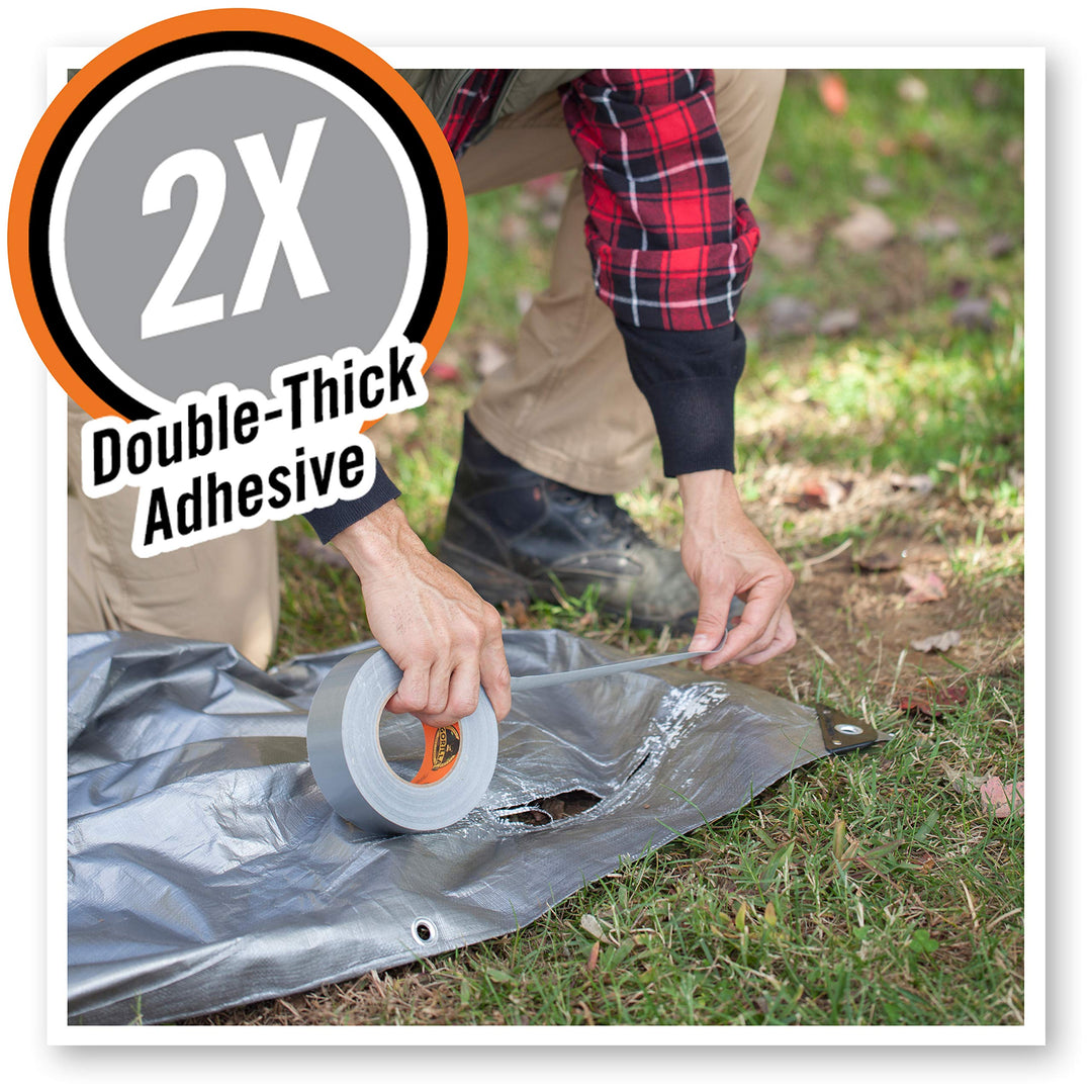Gorilla Tape, Silver Duct Tape, 1.88" x 35 yd, Silver, (Pack of 6)
