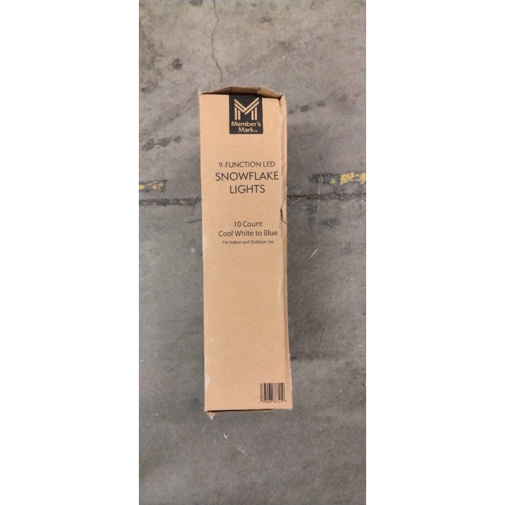 Member's Mark 9-Function LED Snowflake Lights - 10 Count, Cool White to Blue Retail $25.00