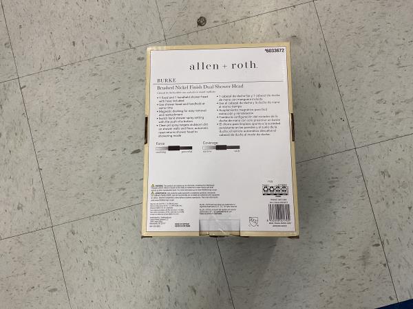 Allen + Roth BURKE Brushed Nickel Finish Dual Shower Head - 4 Spray Settings Retail $100.00