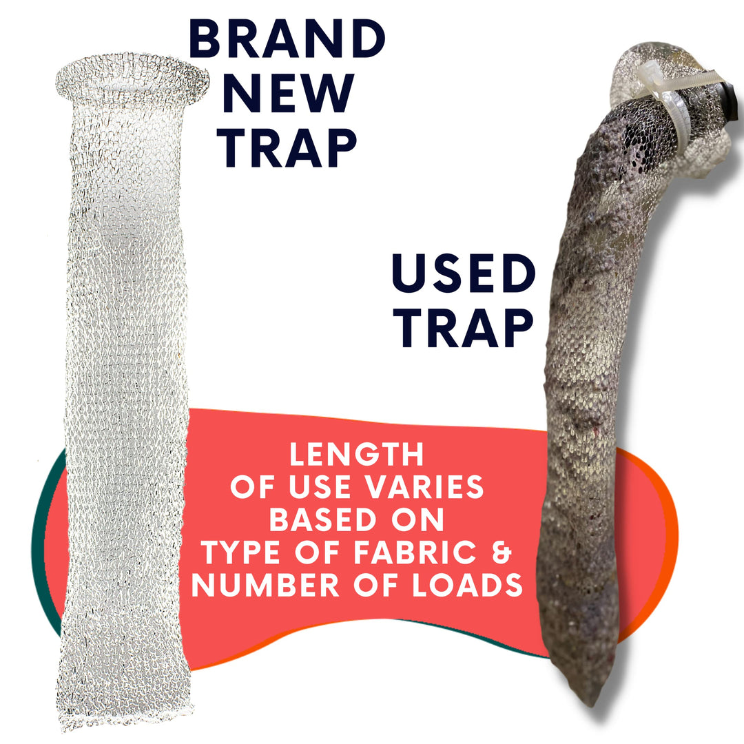 12 Pack of Washing Machine Lint Traps. Comes with 12 Ties. Attach to Your Washer Sink Hose and Allow the Metal Mesh Trap to Filter the Laundry Water. Stainless Steel and Rust Proof. Retail $8.00