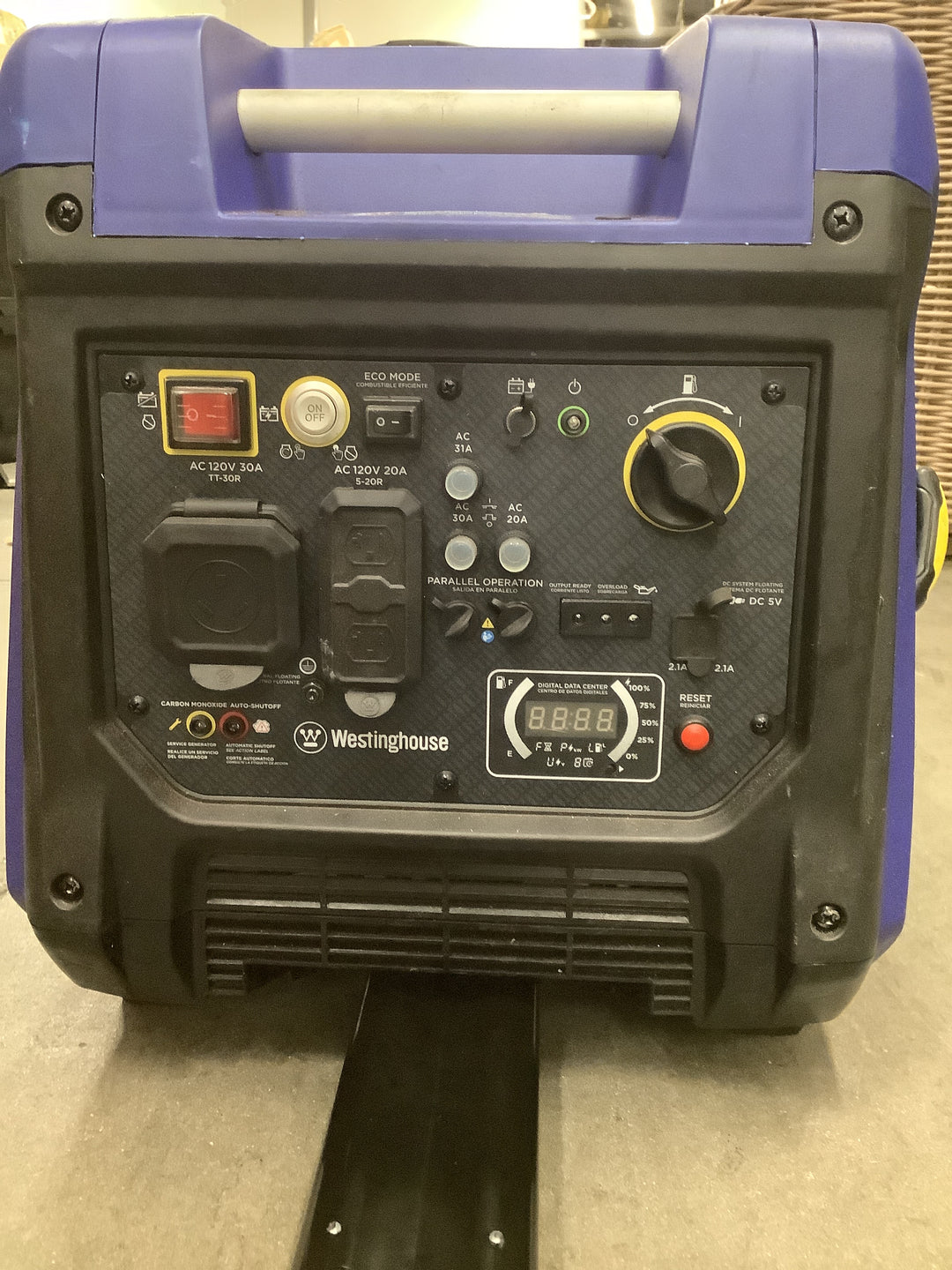 Westinghouse 5000 Peak Watt Super Quiet Portable Inverter Generator, Remote Electric Start with Auto Choke, RV Ready 30A Outlet, Gas Powered, CO Sensor, Parallel Capable Retail $1,199.00
